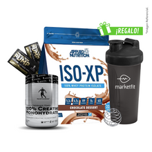 Cargar imagen en el visor de la galería, Pack ISO XP 1kg + Creatina Kevin Levrone 300gr + 02 Sachets SHAABOOM PUMP + Shaker 600mL
