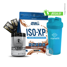 Cargar imagen en el visor de la galería, Pack ISO XP 1kg + Creatina Kevin Levrone 300gr + 02 Sachets SHAABOOM PUMP + Shaker 600mL
