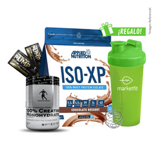 Cargar imagen en el visor de la galería, Pack ISO XP 1kg + Creatina Kevin Levrone 300gr + 02 Sachets SHAABOOM PUMP + Shaker 600mL
