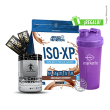 Cargar imagen en el visor de la galería, Pack ISO XP 1kg + Creatina Kevin Levrone 300gr + 02 Sachets SHAABOOM PUMP + Shaker 600mL
