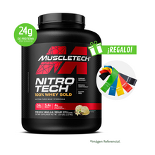 Cargar imagen en el visor de la galería, Nitro Tech 100% Whey Gold Muscletech  5Lb Con Regalo
