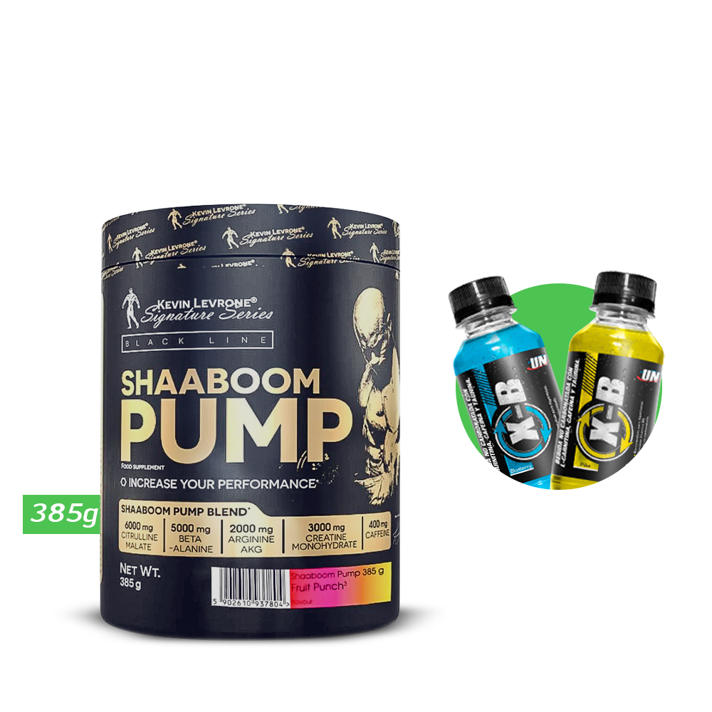 SHABOOM PUMP PRE ENTRENO 385g KEVIN LEVRONE + REGALOS