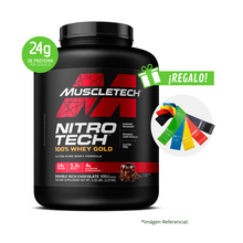 Cargar imagen en el visor de la galería, Nitro Tech 100% Whey Gold Muscletech  5Lb Con Regalo
