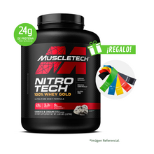 Cargar imagen en el visor de la galería, Nitro Tech 100% Whey Gold Muscletech  5Lb Con Regalo
