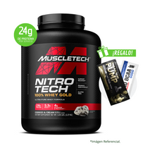 Cargar imagen en el visor de la galería, Nitro Tech 100% Whey Gold Muscletech  5Lb Con Regalo
