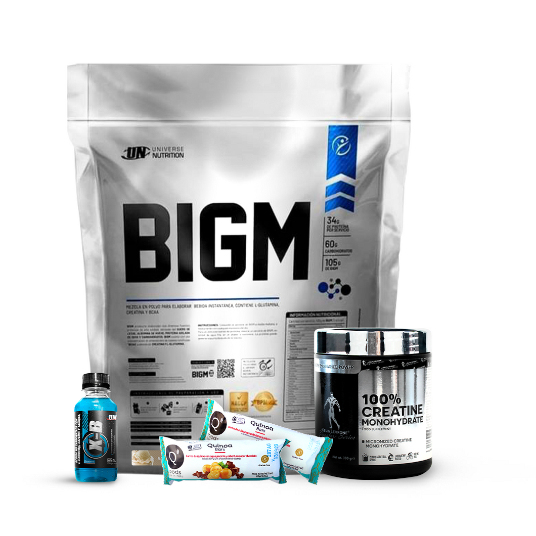 Promo Ganador de peso BIGM UN 5kg + Creatina kevin levrone 300g + REGALOS