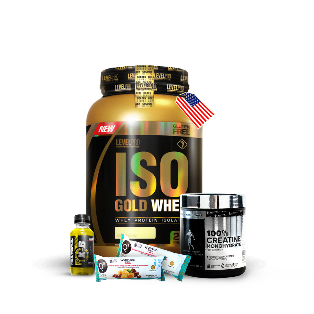 Promo Isogold whey 1.1kg LEVEL PRO+Creatina kevin levrone 300g+ REGALOS