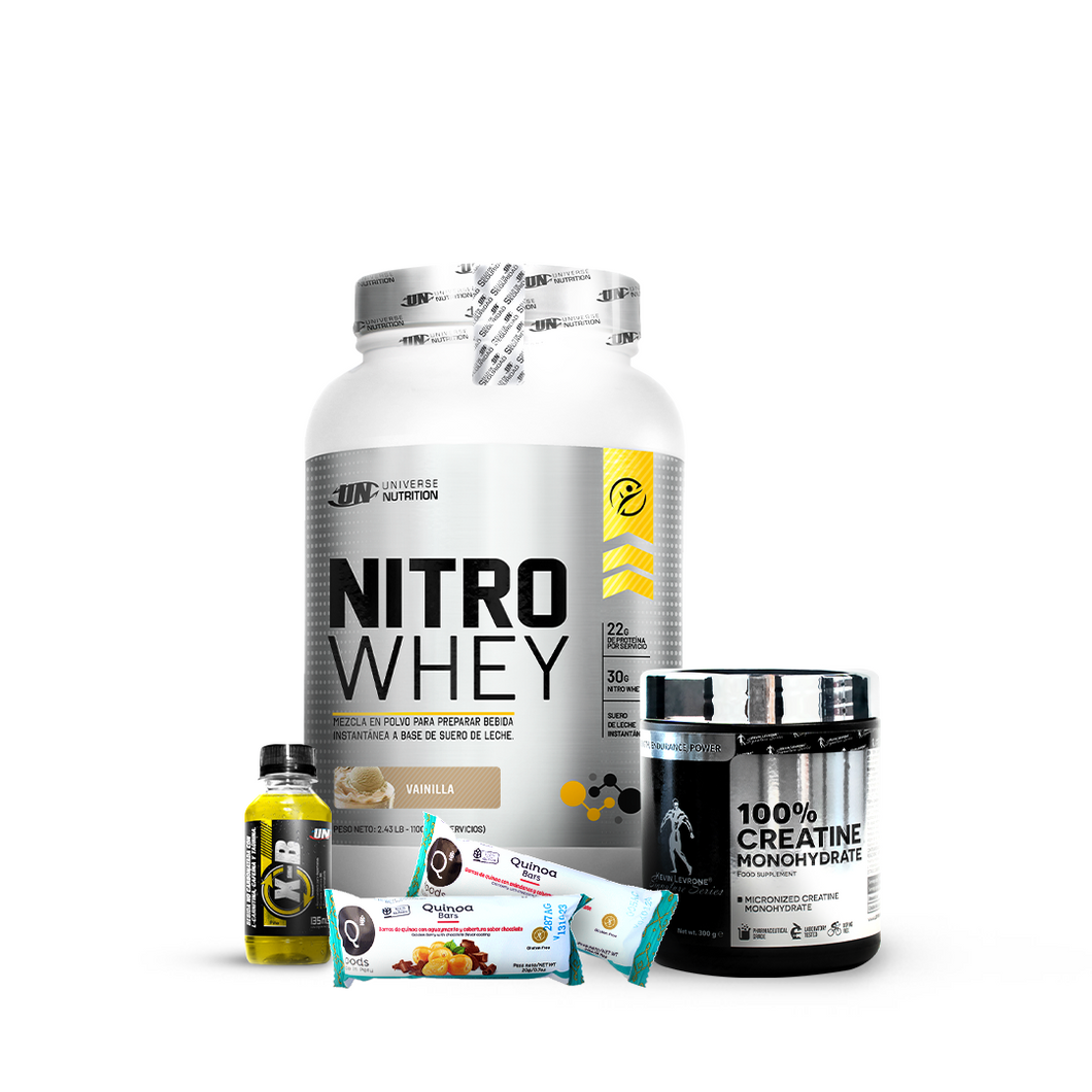 Promo Proteina Nitro whey UN 1.1kg + Creatina kevin levrone 300g+REGALOS