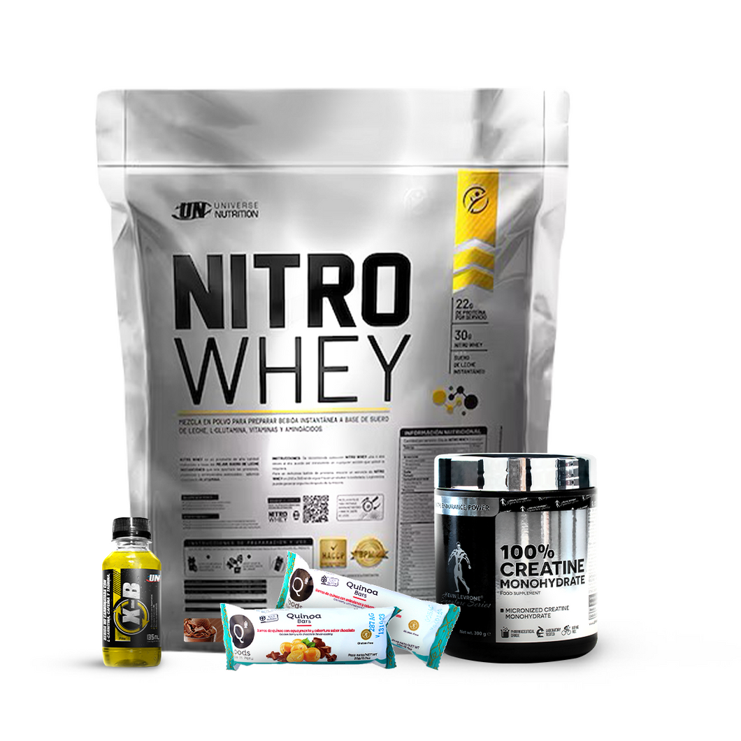 Promo Proteina Nitro whey 5kg UN + Creatina kevin levrone 300g+REGALOS