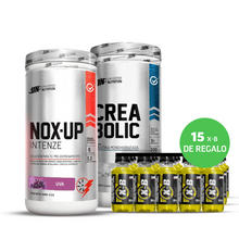 Cargar imagen en el visor de la galería, NOX UP INTENZE 1KG + CREABOLIC 1KG + 01 PACK XB DE QUEMADORES DE 15 UNIDADES
