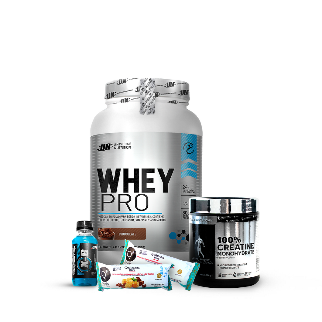 Promo Proteina Whey Pro UN 1.1kg + Creatina Kevin Levrone 300gr + REGALOS