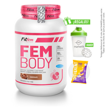 Cargar imagen en el visor de la galería, FEM BODY 1.5KG PROTEÍNA FITFEM + REGALOS
