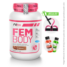 Cargar imagen en el visor de la galería, FEM BODY 1.5KG PROTEÍNA FITFEM + REGALOS
