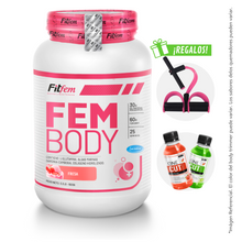 Cargar imagen en el visor de la galería, FEM BODY 1.5KG PROTEÍNA FITFEM + REGALOS
