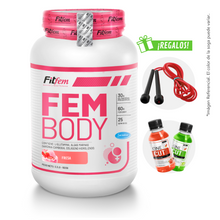 Cargar imagen en el visor de la galería, FEM BODY 1.5KG PROTEÍNA FITFEM + REGALOS
