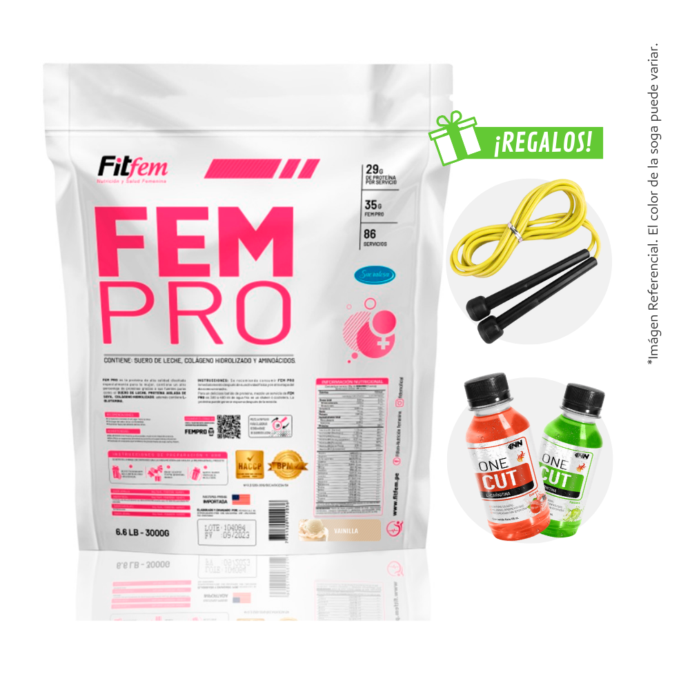 Proteína FemPro FitFem 3kg + Regalos