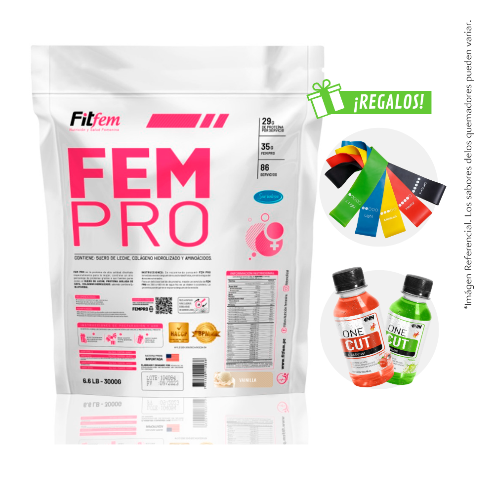 Proteína FemPro FitFem 3kg + Regalos