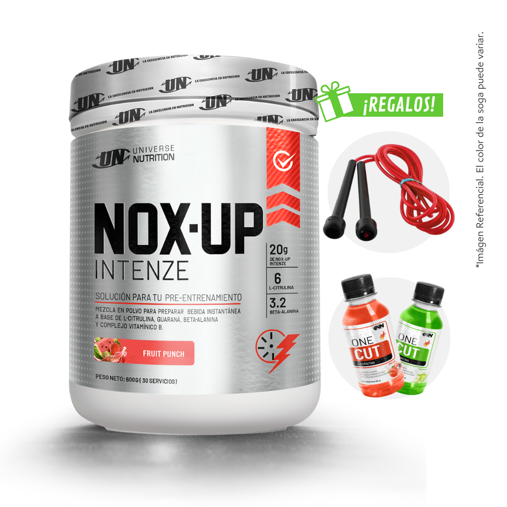 NOX UP INTENZE 600GR PRE ENTRENO UN + REGALOS