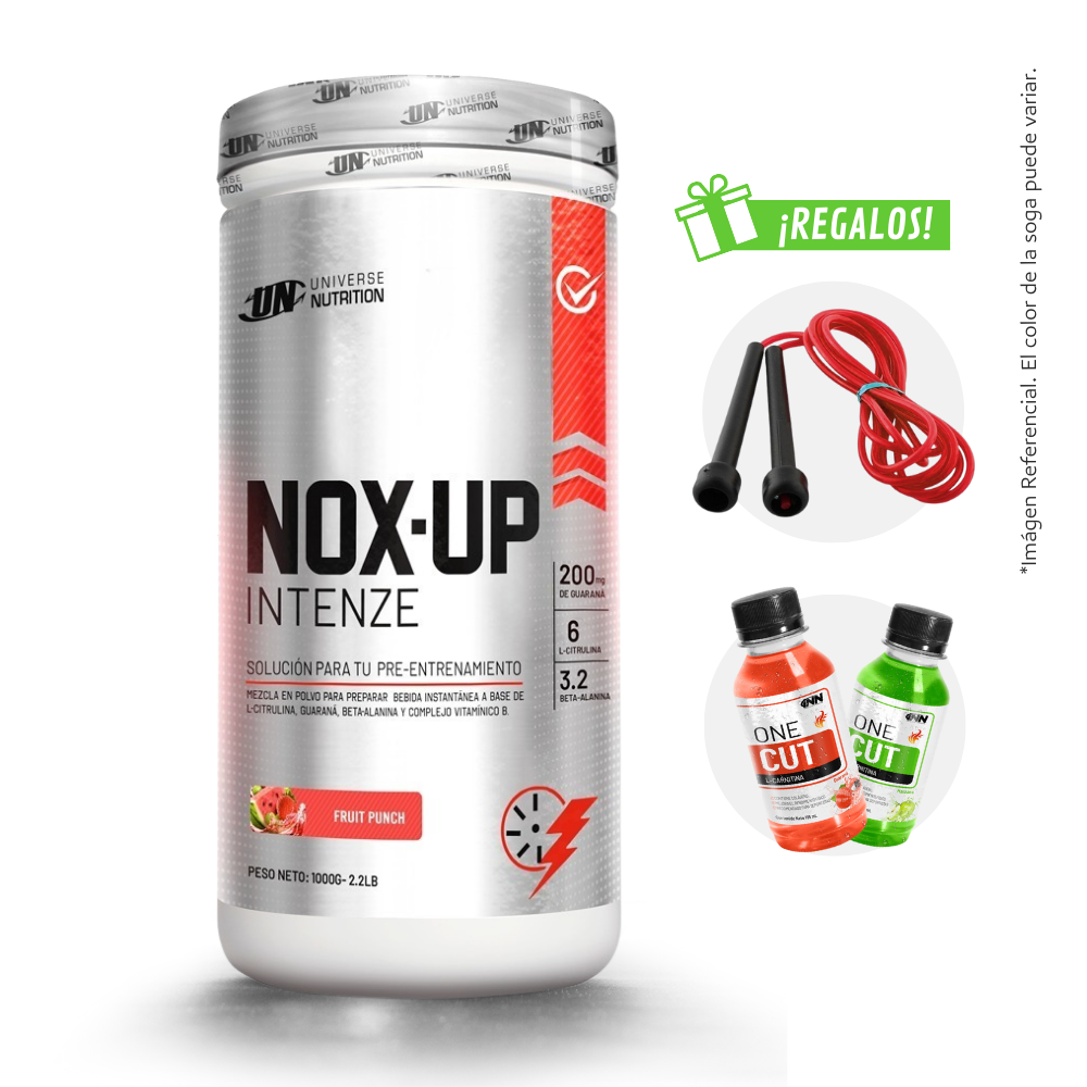 NOX UP INTENZE 1 KG PRE ENTRENO UN + REGALOS