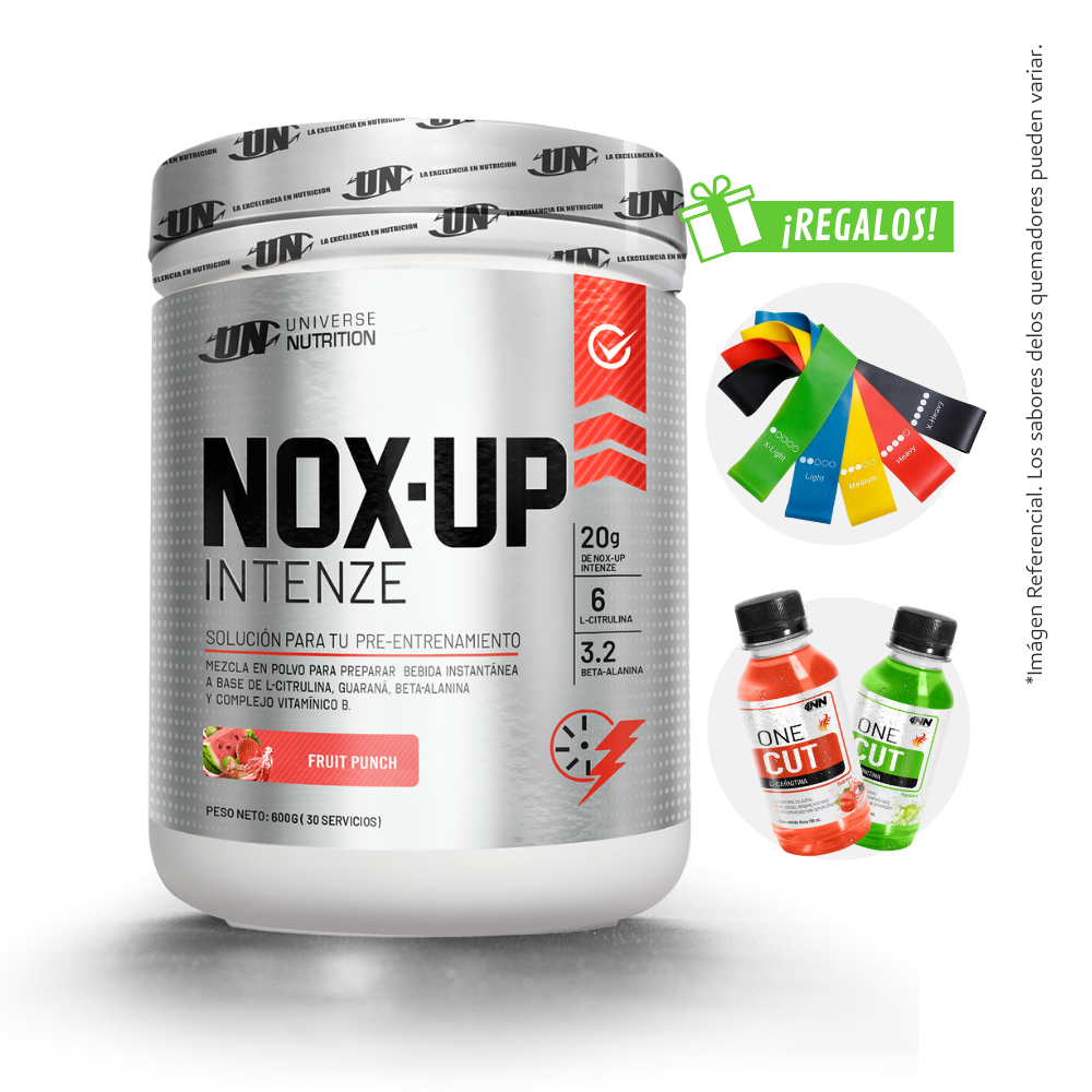 NOX UP INTENZE 600GR PRE ENTRENO UN + REGALOS