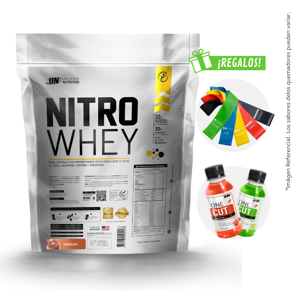 NITRO WHEY 5KG PROTEÍNA UN + REGALOS