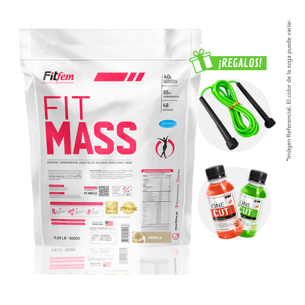 FIT MASS 5KG GANADOR DE MASA FITFEM + REGALOS