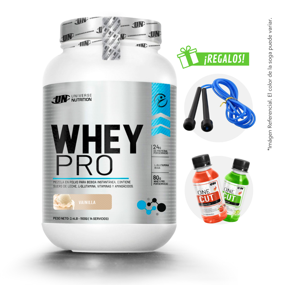 PROTEÍNA WHEY PRO UNIVERSE NUTRITION 1.1KG UN + REGALOS