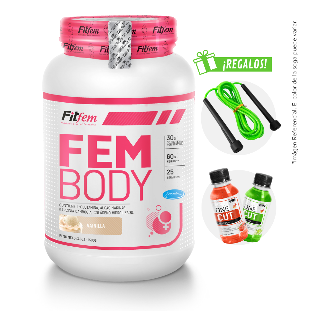 FEM BODY 1.5KG PROTEÍNA FITFEM + REGALOS