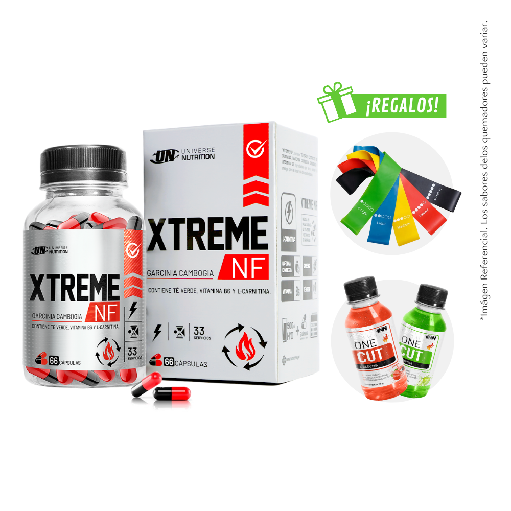 XTREME NF 66 CÁPSULAS TERMOGÉNICO UN + REGALOS